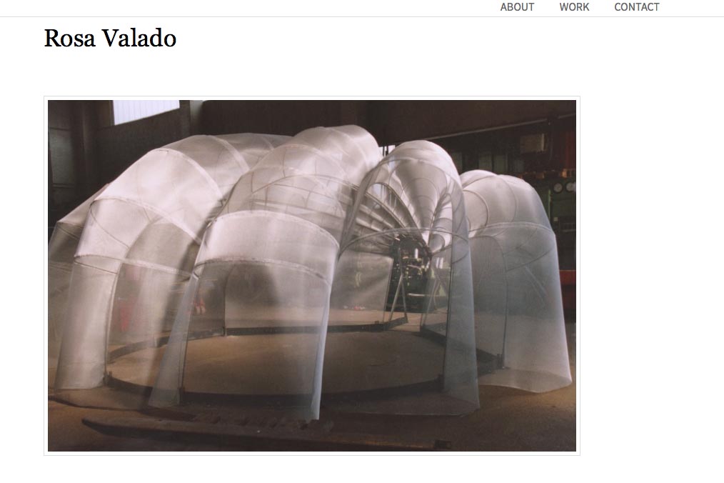 web design for a sculptor, painter and performance artist