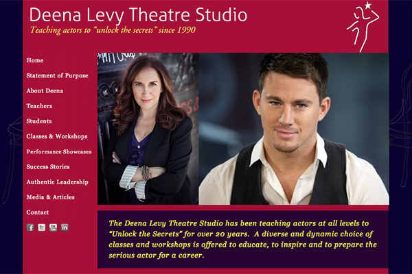 web design for an acting school
