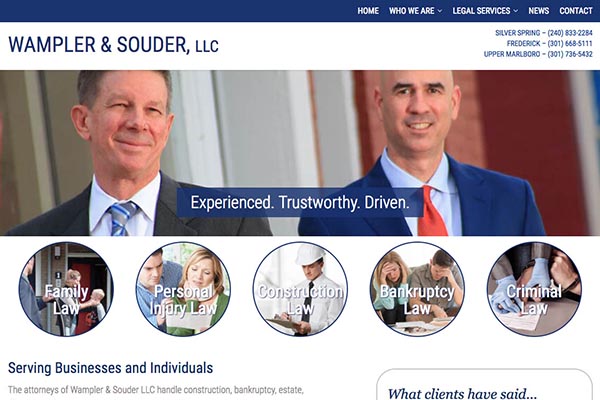 web design for a law firm in Maryland