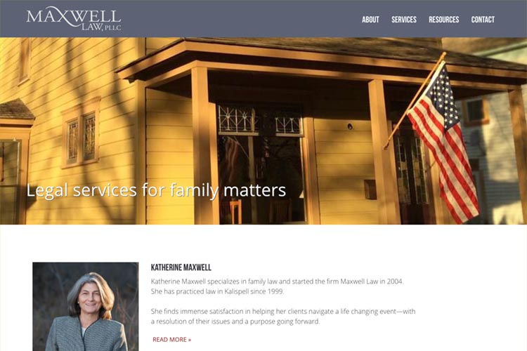 web design for a family law firm in Montana