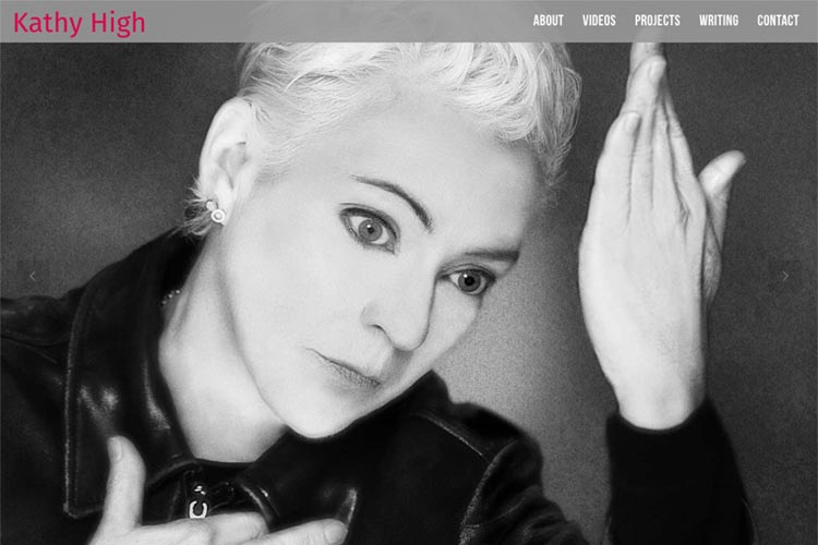 web design for a new media artist