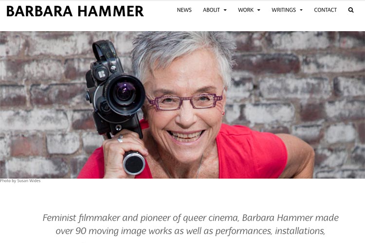 website design for filmmaker and performance artist
