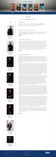 website design for an author - press page