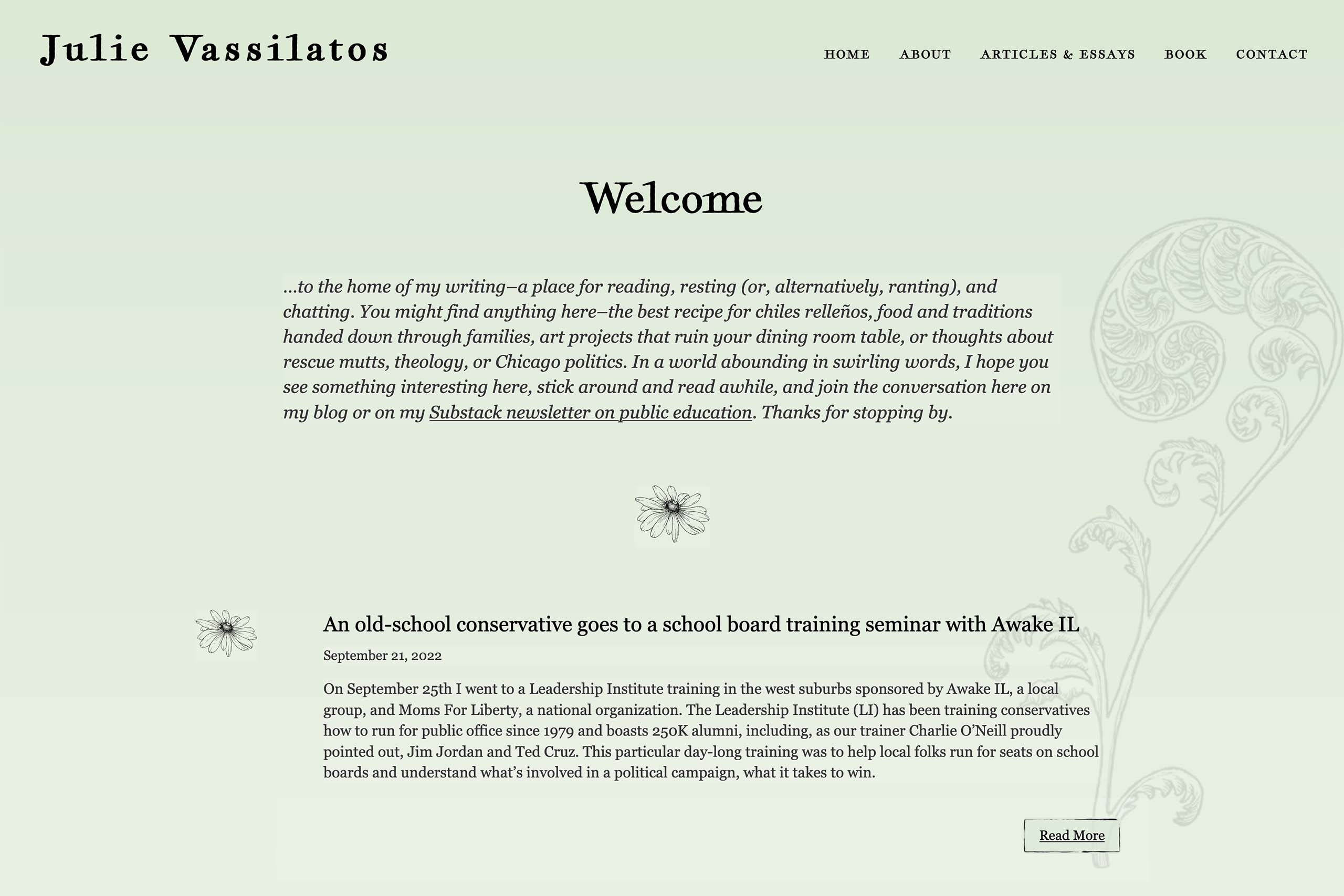 website design for an author
